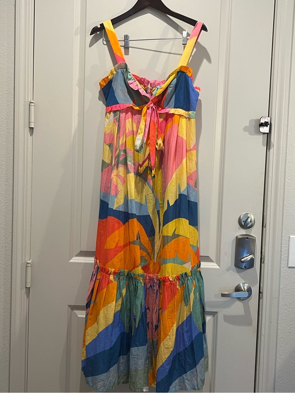 FARM Rio Tropical Sunset Cotton Maxi Dress Size M NWT - Picture 3 of 8